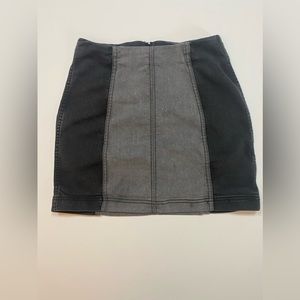 Free people  Color blocked denim Mini Skirt Grey Size 4